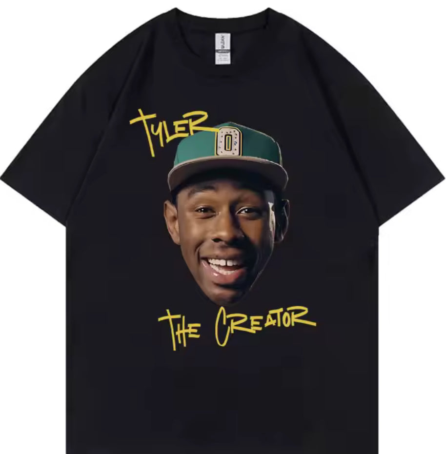 Tyler The Creator Chromakopia Face Graphics T Shirt Men Hip Hop Fashion T-shirts Men's Oversized Short Sleeve Tshirt