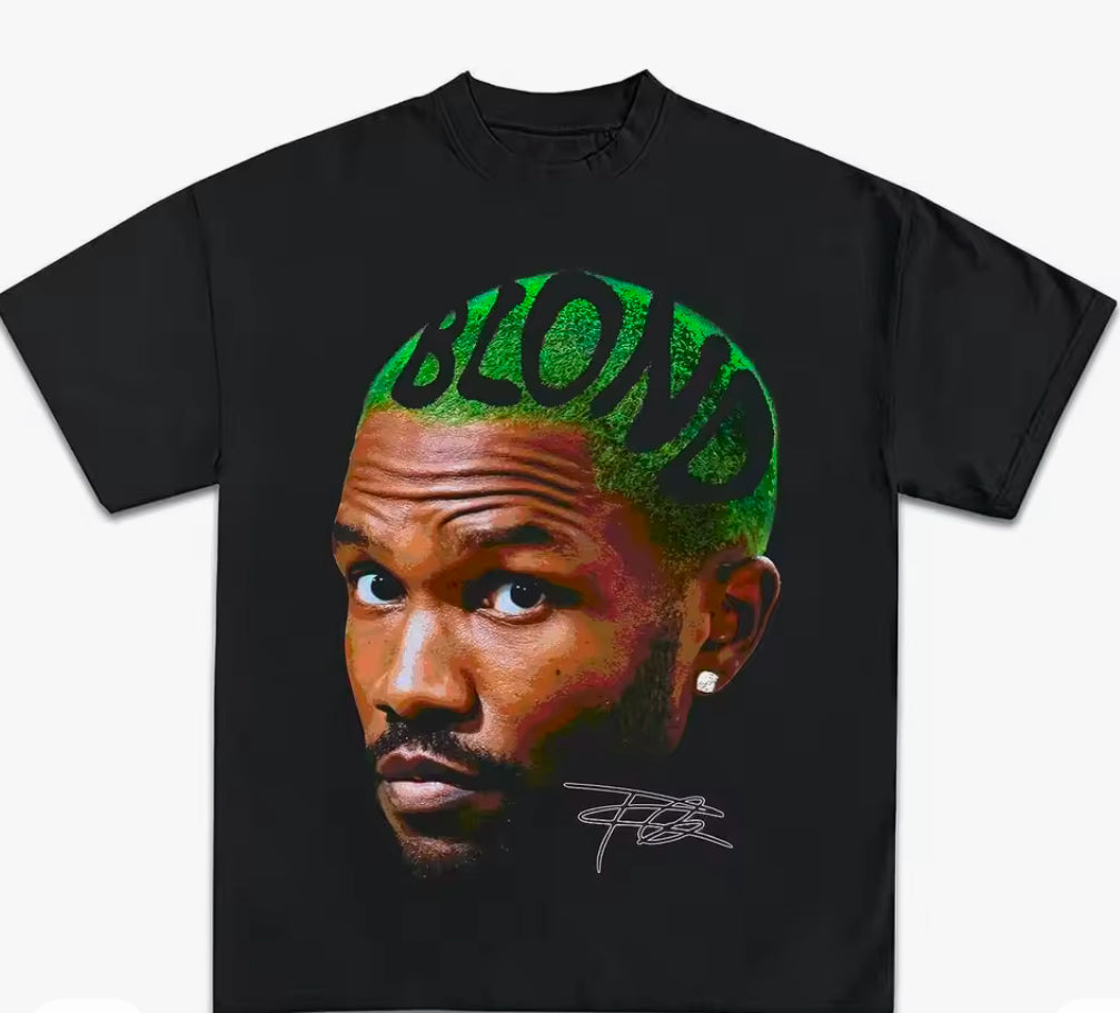 Frank Oceans Shirt Rap Tee Concert Merch Blonds Album Cover Graphic T-Shirt COTTON