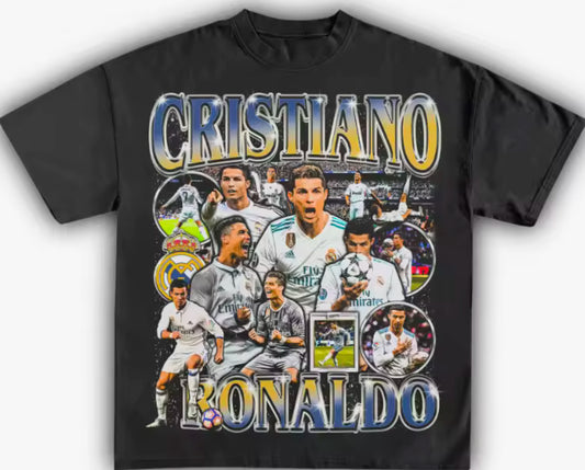 Cristiano Soccerball Ronaldo Cotton T-shirt Women Unisex Fans Essentials Short Sleeve Summer Retro Fashion Luxury Brand Tee